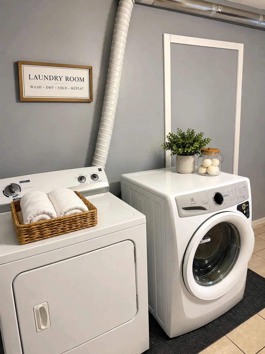 Laundry room with washer and dryer